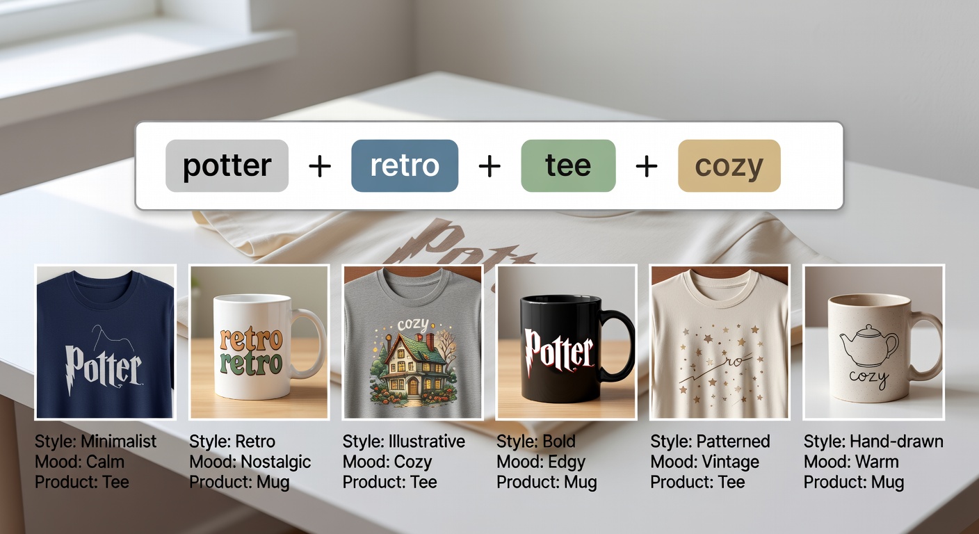 Visual breakdown of a search formula bar showing components like 'potter' + 'retro' + '<a href=