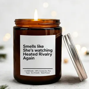 Smells Like She's Watching Heated Rivalry Again Candle,Heated Rivalry Fans,Heated TV,Heated Hockey Rivalry, Ilya And Shane Fans