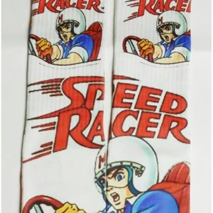Speed Racer white custom dryfit socks